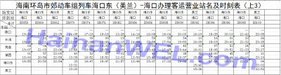 Расписание метро (пригородных поездов) в Хайкоу, Хайнань Subway timetable (local trains) in Haikou, Hainan 4.png